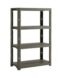 ชั้นวางของพลาสติก 372mm 4 ชั้น 900 x 450 x 1371 Olive Drab