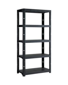 ชั้นวางของพลาสติก 372mm 5 ชั้น 900 x 450 x 1800 Black