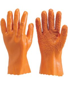 ถุงมือ PVC หนากันลื่น LL