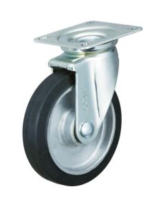 Plate Type Caster (aluminum wheel rubber tire)