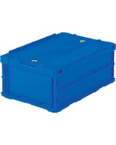 กล่องพลาสติกพับได้ มีฝา 30L Dark Blue