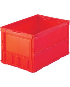 กล่องพลาสติกพับได้ ไม่มีฝา 50L Red