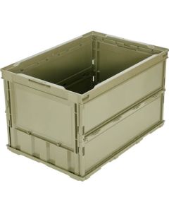 กล่องพลาสติกพับได้แบบบาง ไม่มีฝา 50L Olive Drab