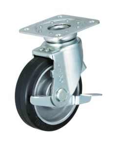 Aluminum Wheel Rubber Caster