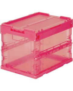 กล่องพลาสติกพับได้แบบบาง SKELCON 20L Transparent Red