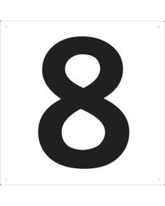 หมายเลขบอร์ดแสดงผล 420 x 420 หมายเลข "8"