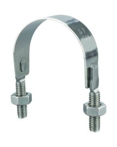 U-band สำหรับท่อ SGP SUS304 เส้นผ่านศูนย์กลางเกลียว 80A เส้นผ่านศูนย์กลางสกรู 3/8
