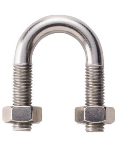 U-bolt สำหรับ SGP SUS304 เส้นผ่านศูนย์กลางที่กำหนด 15A เส้นผ่านศูนย์กลางเกลียว M10