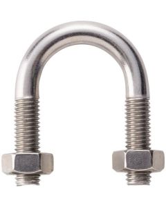 U-bolt สำหรับ SGP SUS304 ขนาดเส้นผ่านศูนย์กลางเกลียว 20A เส้นผ่านศูนย์กลางเกลียว M10