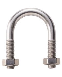U-bolt สำหรับ SGP SUS304 เส้นผ่านศูนย์กลางเกลียว 25A เส้นผ่านศูนย์กลางเกลียว M10