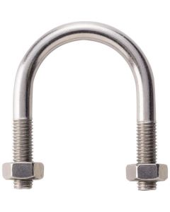 U-bolt สำหรับ SGP SUS304 เส้นผ่านศูนย์กลางที่กำหนด 32A เส้นผ่านศูนย์กลางเกลียว M10