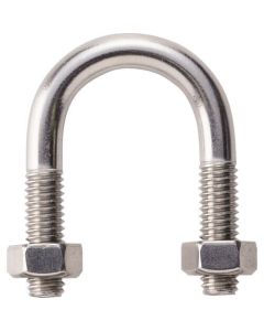U-bolt สำหรับ SGP SUS304 ขนาดเส้นผ่านศูนย์กลางเกลียว 10A เส้นผ่านศูนย์กลางเกลียว M6