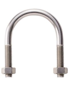 U-bolt สำหรับ SGP SUS304 เส้นผ่านศูนย์กลางที่กำหนด 32A เส้นผ่านศูนย์กลางเกลียว M8