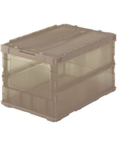 กล่องพลาสติกพับได้แบบบาง SKELCON 50L Brown Transparent