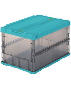 กล่องพลาสติกพับได้แบบบาง SKELCON 50L สีน้ำเงิน / สีดำใส
