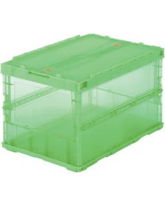 กล่องพลาสติกพับได้แบบบาง SKELCON 50L สีเขียวใส