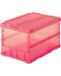 กล่องพลาสติกพับได้แบบบาง SKELCON 50L สีแดงใส