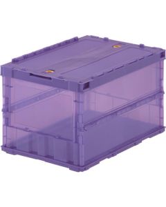 กล่องพลาสติกพับได้แบบบาง SKELCON 50L สีม่วง