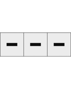 สติกเกอร์ตัวอักษร 30 x 30 ยัติภังค์ใส/ตัวอักษรดำ 3 ชิ้น