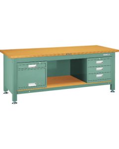 Heavy-Duty Workbench c/w 3 Cabinets and Locker