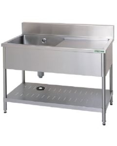 Single-basin Sinks with Drainboard (with One Hose) 1อัน
