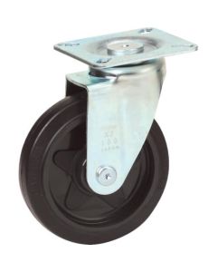 Plate Type Noise Reduction Caster (nylon wheel rubber tire)