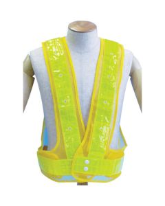 เสื้อกั๊กเซฟตี้แบบมีไฟ LED สีเหลืองสะท้อนแสง