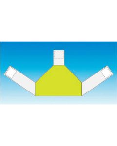 สีเหลืองเรืองแสงสำหรับด้านหลังของเอี๊ยมแสดงคุณสมบัติ