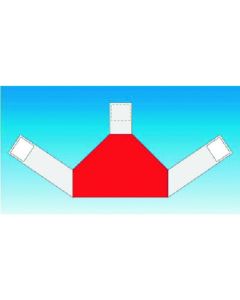 สีแดงทึบสำหรับด้านหลังของเอี๊ยมแสดงคุณสมบัติ