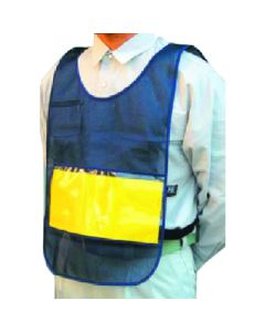 เสื้อกั๊กสีกรม มีกระเป๋าใส (โชว์ทั้งสองด้าน) สีกรมท่า
