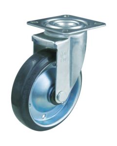 Plate Type Caster TYS Series (press made rubber wheel)  Flexible