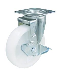 Plate Type Caster TYS Series (nylon wheel)  With flexible stopper