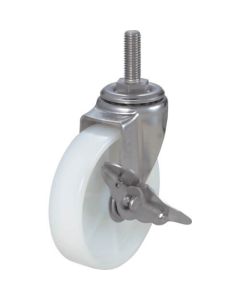 Threaded Type Caster  (nylon wheel/stainless steel metal fittings)