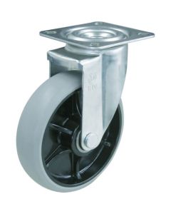 Plate Type Caster TYS Series (nylon wheel urethane tire)  Flexible