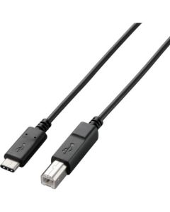 USB 2.0 Cable/C-B/2.0m/complies with USB2.0 standard/Black 1เส้น