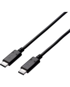 สาย USB 2.0 ผลิตภัณฑ์ที่ผ่านการรับรองประเภท C-C ยาว 2.0 ม. สีดำ
