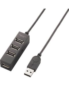 ฮับ USB 2.0 4 พอร์ตสำหรับทีวีที่ใช้พลังงานเอง 1 ม. สีดำ