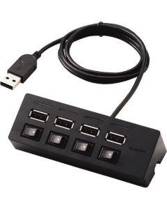 ฮับ USB ที่ใช้งานได้จริง 4 พอร์ตพร้อมสวิตช์