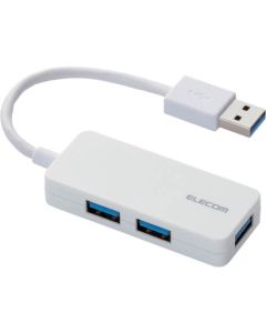 สายเคเบิลฮับ USB 3.0 3 พอร์ตแบบคงที่กำลังบัสสีขาว