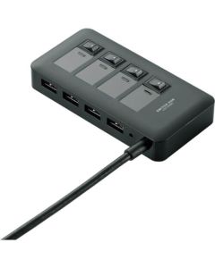USB 3.0 HUB/4Port/Self power+AC adapter/With Switch Magnet/White 1อัน