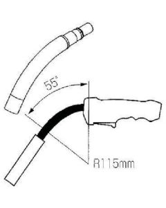 หัวไฟฉายเชื่อม CO2/MAG 55 องศา R115 mm