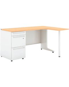 โต๊ะทำงานขาเดียว US L-type UR-1412WA-3-6R WM (779906)