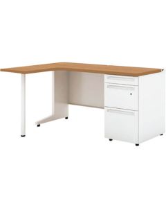 โต๊ะทำงานขาเดียว US L-type UR-1412WD-3-6L T2 (779934)