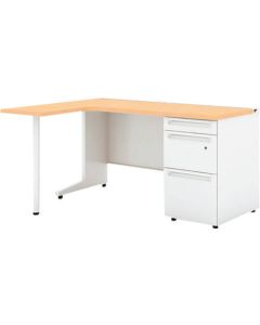 โต๊ะทำงานแขนเดียว US L-type UR-1412WD-3-6L WM (779933)