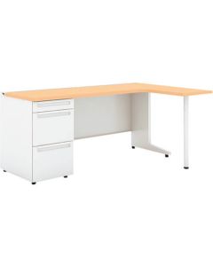 โต๊ะทำงานขาเดียว US L-type UR-1612WA-3-6R WM (779903)