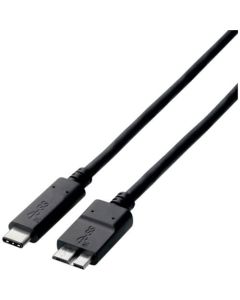 USB 3.1 Gen2 Cable/C-microB/1.0m/complies with USB3.1 standard/USB PD/3A output/Black 1อัน
