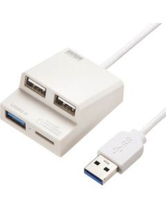 พร้อมเครื่องอ่านการ์ดฮับคอมโบ USB3.0 + USB2.0 (สีขาว)