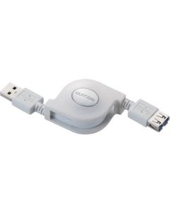 USB 3.0 Extension Cable/0.7m/Retractable/A(m)-A(f)/White 1เส้น