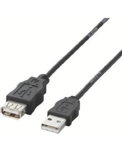 สายเคเบิลต่อขยายที่เป็นไปตามข้อกำหนด EU RoHS สอดคล้องกับ USB 2.0 ยาว 0.5 ม. สีดำ