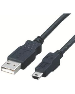 สาย USB 2.0 พร้อมแกนเฟอร์ไรต์ในตัว A: ชนิด miniB/0.3 ม.